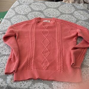 Obermeyer Coral Cable Knit Sweater